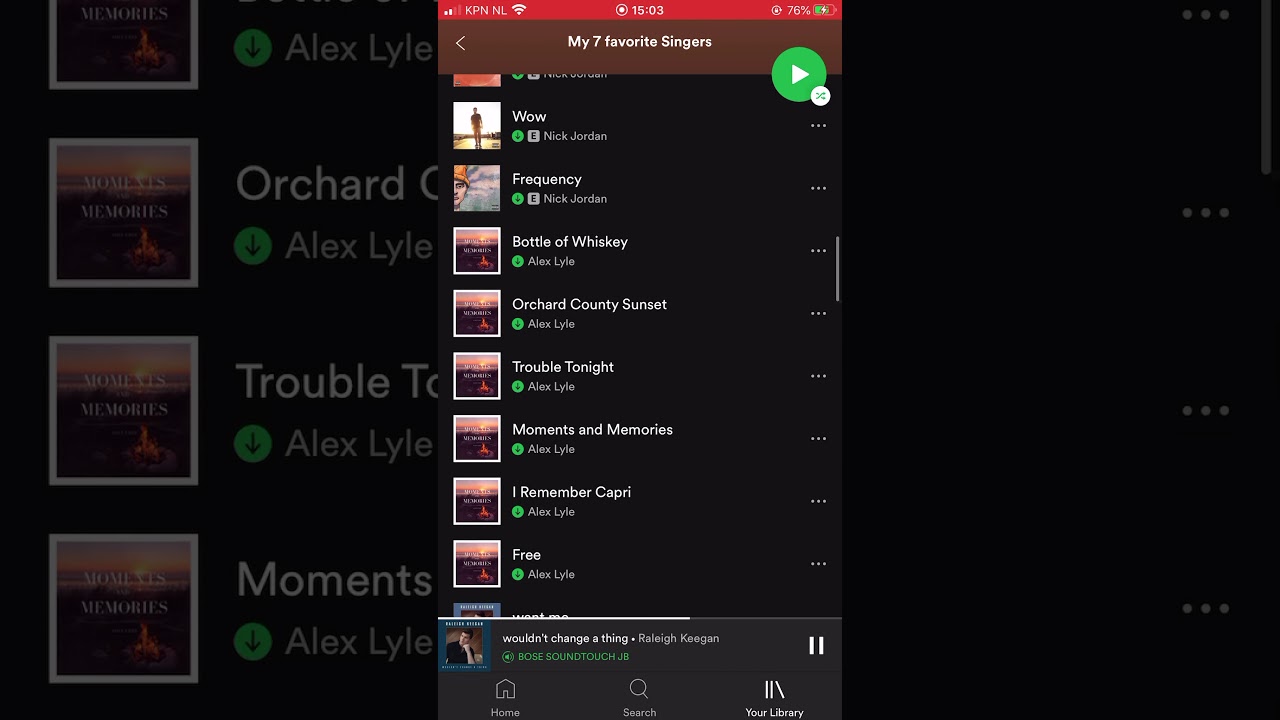 My favorite 7 singers Spotify playlist