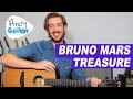'TREASURE' BRUNO MARS COVER + ACOUSTIC GUITAR TUTORIAL