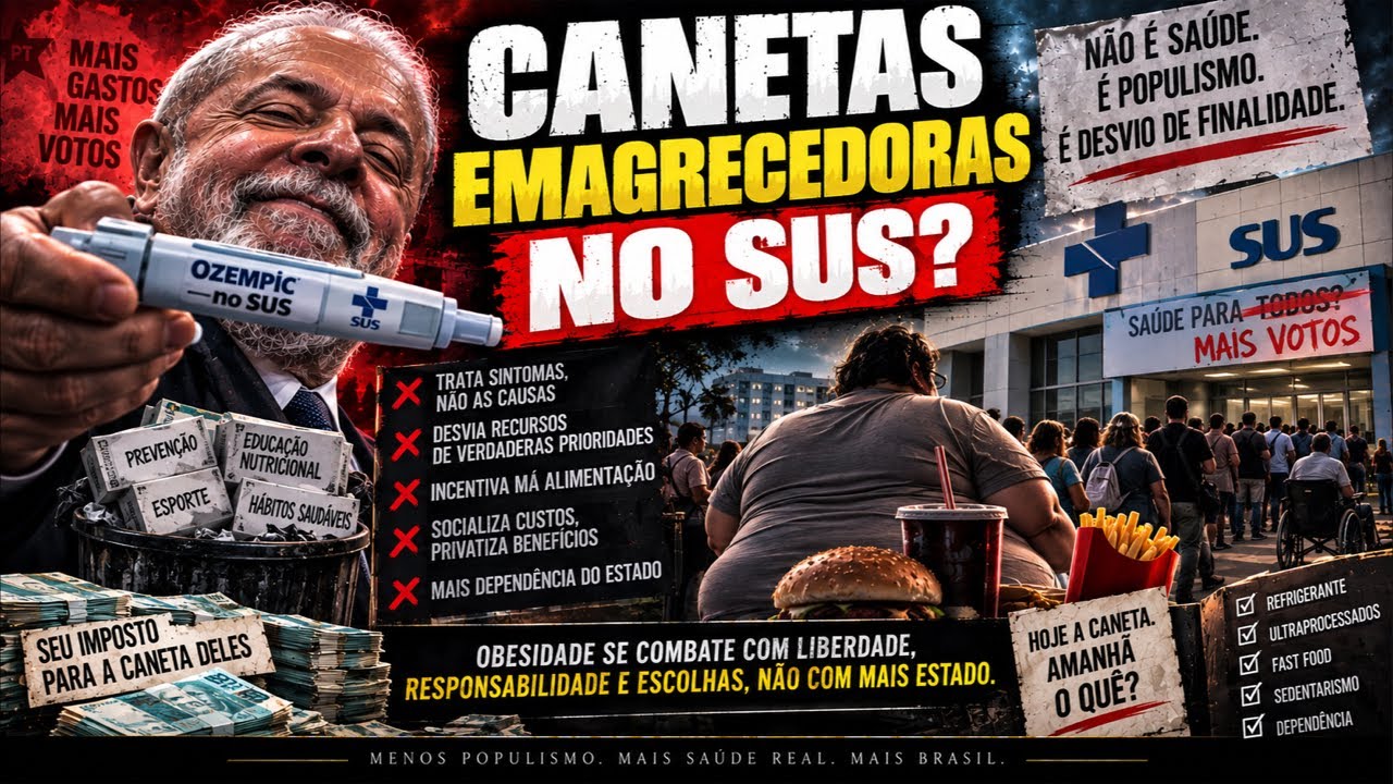 Lula populista quer caneta emagrecedora no SUS enquanto encarece comida saudável