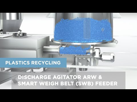 Coperion: Plastics Recycling Technology - ARW Discharge Agitator and SWB Weigh Belt Feeder