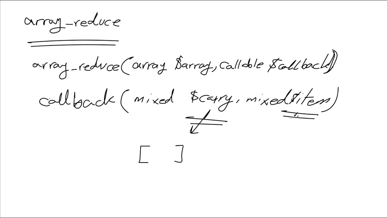 reduce_array example solved in PHP