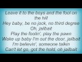 Aerosmith - Jailbait Lyrics