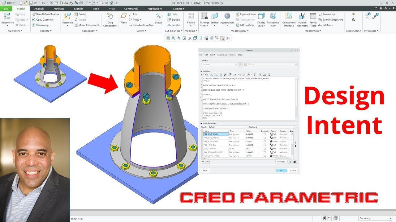 Creo Parametric Design Intent and Flexibility