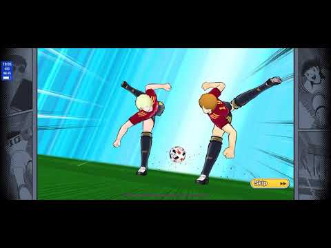 Captain Tsubasa Dream Team - Rising Sun Japan and Rising Sun Germany full step ups++ FIRE PULLS