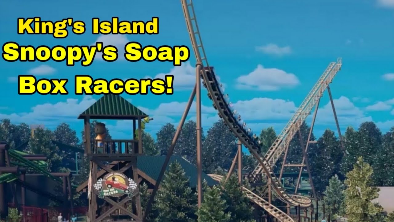 Kings Island Snoopy’s Soap Box Racers NEW 2024 Roller Coaster!