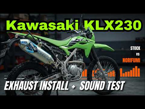 Kawasaki KLX230 stock exhaust vs Norifumi sound comparison — ModsAndRides