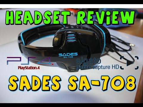 SADES SA 708 CHEAPEST HEADSET REVIEW PS4 PC VIDEO CAPTURE SET UP
