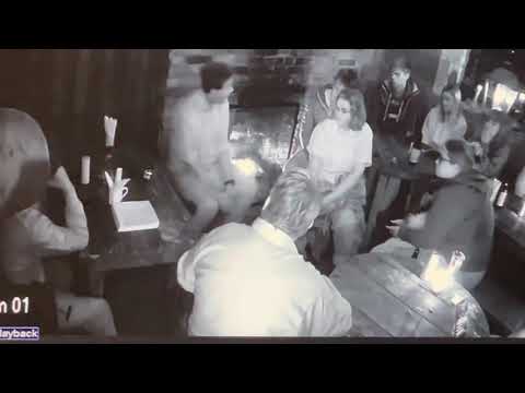 Richard Felix cctv footage Derby Gaol Halloween Glass flies off table