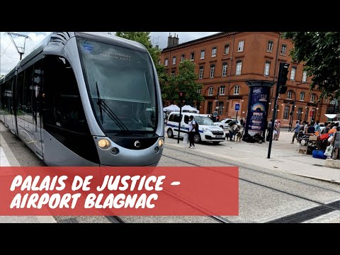 Pegando o bonde do Palais De Justice, Toulouse para o Aeroporto Blagnac