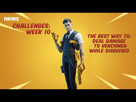 *NEW* Fortnite | How To Deal Damage to Henchmen While Disguised Challenge (Easy xp)