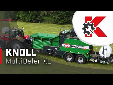 KNOLL MultiBaler XL - Baling chopped grass in the field