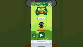 Playing CoolMathGames Swing Monkey Till I Get Bored Pt1