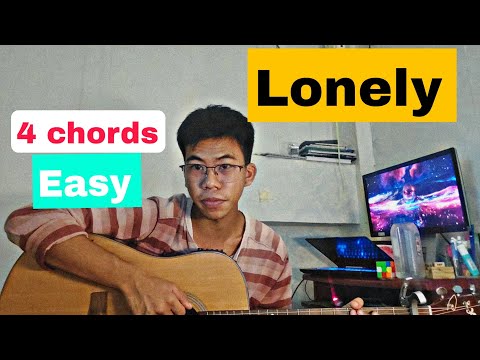 Easy Guitar Chords(Lonely-Akon)(Guitar Tutorial) Simple!!