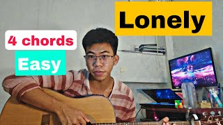 Easy Guitar Chords(Lonely-Akon)(Guitar Tutorial) Simple!!