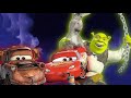 Lighting McQueen Mater VS Shrek Donkey Pixar DreamWorks FMDBT S4 Finale 2 6