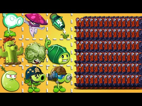 PvZ 2 Challenge - Which Plants Level 1 Can Defeat 300 Turkey Zombies?