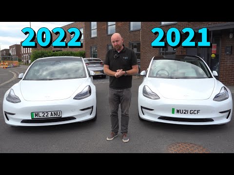 Tesla Model 3 Long Range old v new bigger battery efficiency & range test  surprising results! Why?