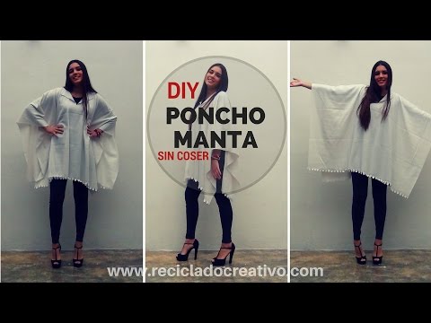DIY. El poncho manta más fácil del mundo. Sin coser