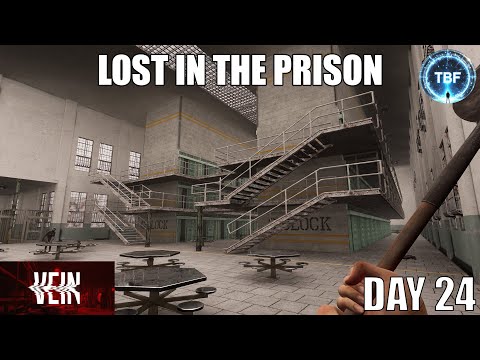 Exploring the Cell block for weapons!  Day 24 in VEIN | INSANE difficulty