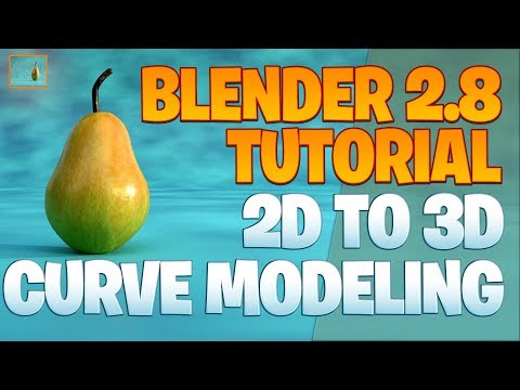 Daily 2D to 3D Modeling Part 19 - Blender 2.8 Tutorial - Pear