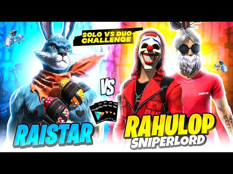 1 🆚 2 Challenge Raistar Against Rahul & Sniperlord | Garena Free Fire Max
