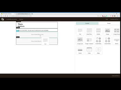 Mailchimp - drag and drop a content element
