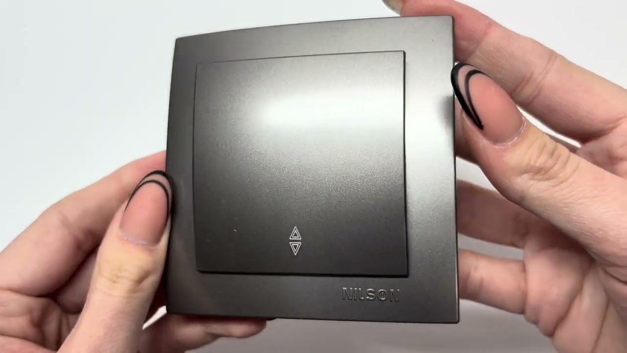 Выключатель одноклавишный проходной NILSON Touran  Антрацит 24161007