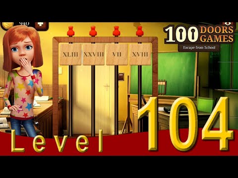 JOGO ESCAPE FROM SCHOOL - 100 DOORS GAMES | 100 PORTAS LEVEL 104 PASSO A PASSO | LVL 104 WALKTHROUGH