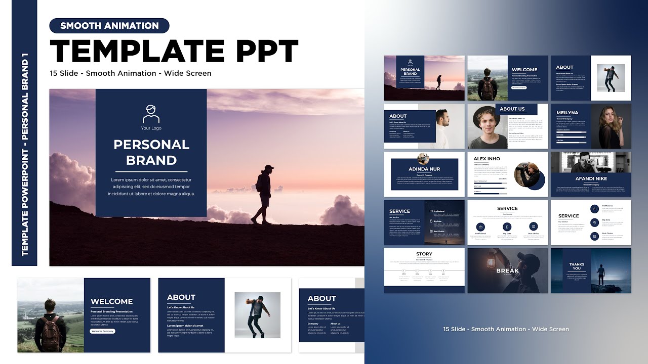 Personal Brand 1 | Template PPT Profesional & Modern