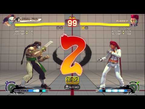 SSF4 AE 2012 Ranked uenis (Vega) vs GOLDchan (Viper)