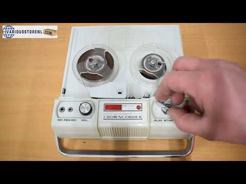Crowncorder Model CTR 3050 Portable Tape Recorder Demonstration - For sale at www.variousstorenl.com