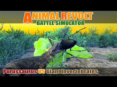 Purussaurus vs Giant Invertebrates - Animal Revolt Battle Simulator