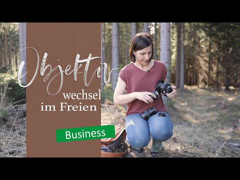 Objektiv im Freien wechseln