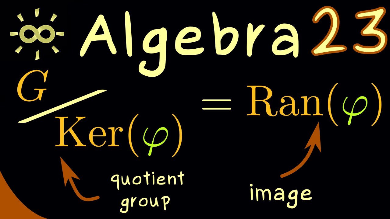 Algebra 23 | First Isomorphism Theorem [dark version]