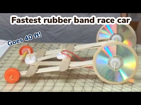 FASTEST rubber band race car
