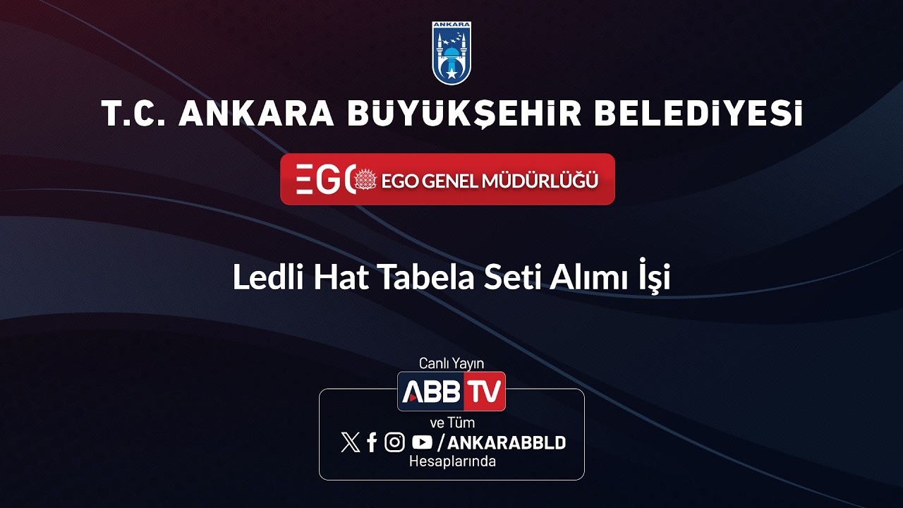 EGO - Ledli Hat Tabelası Seti Alımı İşi