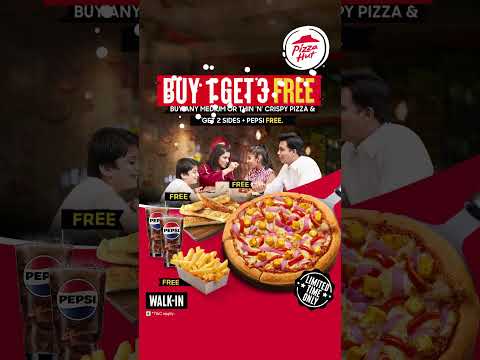 BUY 1 GET 3 FREE- Feast On Us | Pizza Hut India
