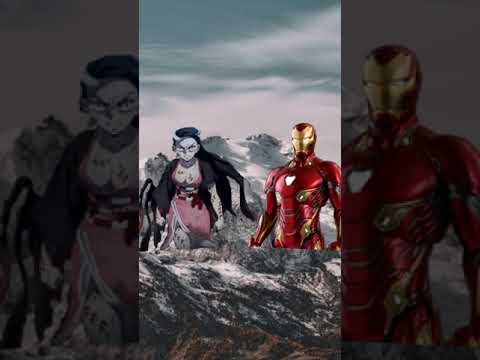 Demon slayer characters vs Marvel characters #short#shorts#anime#mcu#demonslayer#marvel