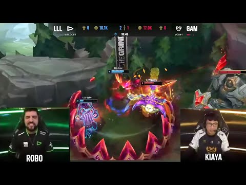 Siêu phẩm Kiaya cầm Gnar cân 2 trên top khiến Robo cay cú | GAM vs LLL CKTG 2023