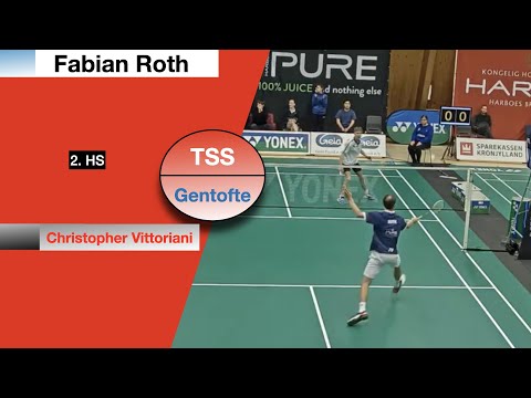 Badminton HS | Fabian Roth vs Christopher Vittoriani | Ligaen | TSS - Gentofte | 2020