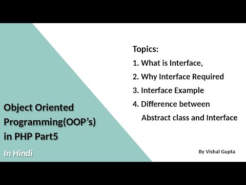 Object Oriented Programming in PHP Part5(Interface)