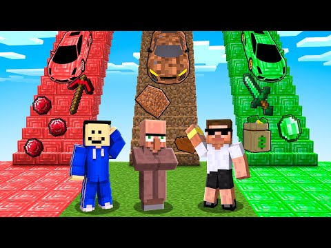 IF YOU CHOOSE THE WRONG STAIR, YOU DIE in MINECRAFT!