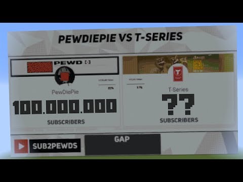 PewDiePie vs T-Series but its in Minecraft