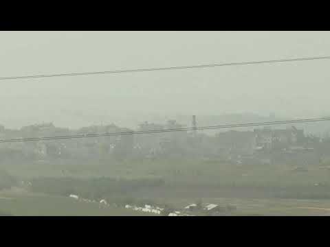 Live from southern Israel, near the border with Gaza, with a view of the Gaza skyline.