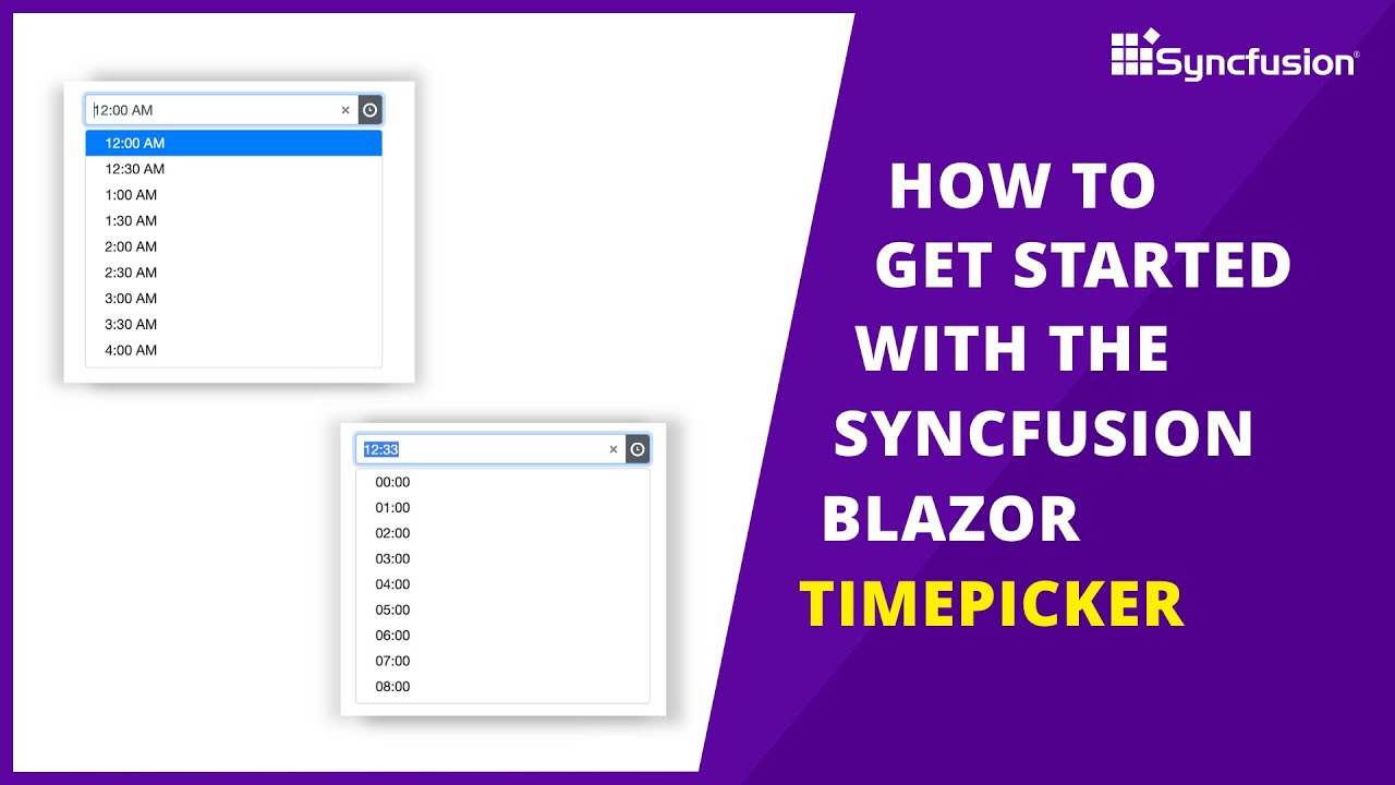 Getting Started With the Blazor TimePicker Component