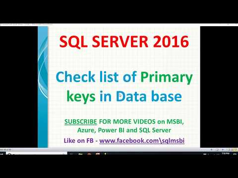 get list of primary keys in sql | get list of tables with primary keys in sql