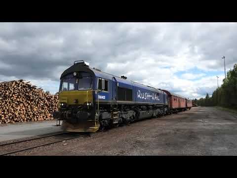 (HD) The First Class 66 hauled passenger train in Sweden including a cab ride - 7/7/19