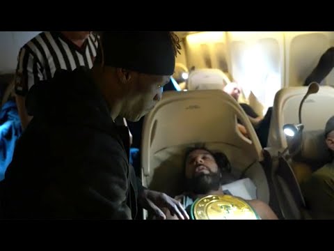 R-Truth pins a sleeping Jinder Mahal on an airplane to win the 24/7 Title
