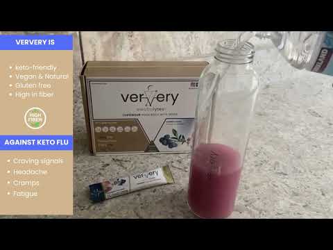 Ververy Electrolytes – Healthy keto hydration powder- 30 Rapid Rehydration Sachets (Blueberry)