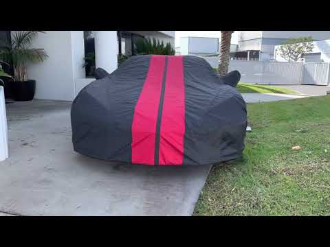 C8 Corvette Car Cover Ultraguard with stripes